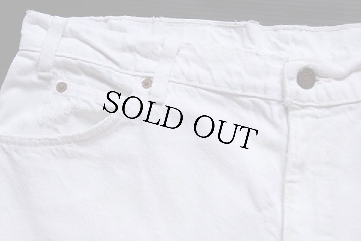 画像7: 90s USA製 Levi'sリーバイス 550 ホワイト デニムパンツ w38 L30 (7)