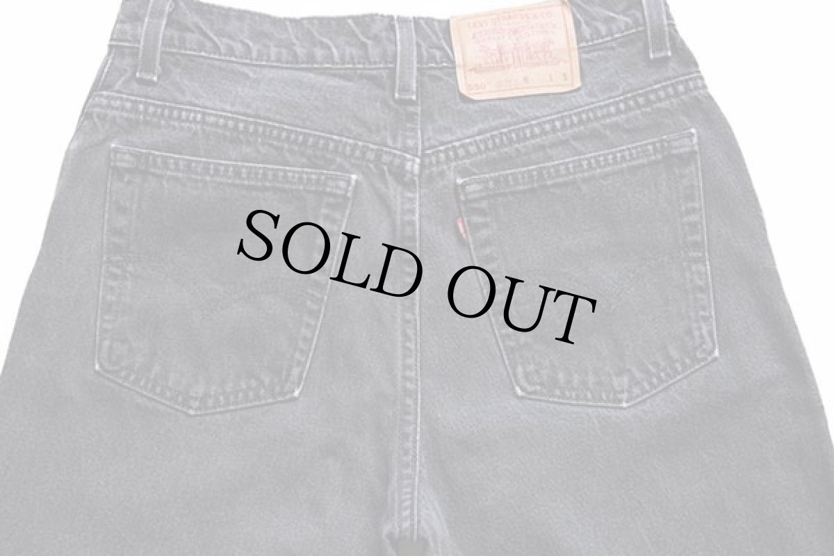 画像4: 90s USA製 Levi'sリーバイス 550 ブラック デニムパンツ 13 JR. S★01 (4)