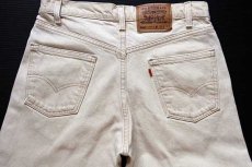 画像4: 90s USA製 Levi'sリーバイス 550 カラーデニムパンツ ベージュ w32 L30 (4)