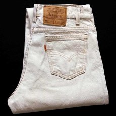 画像1: 90s USA製 Levi'sリーバイス 550 カラーデニムパンツ ベージュ w32 L32 (1)