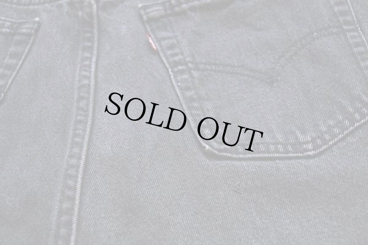 画像7: 90s USA製 Levi'sリーバイス 522 ブラック デニムパンツ 16 SHT (7)