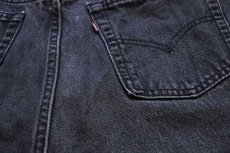 画像7: 90s USA製 Levi'sリーバイス 522 ブラック デニムパンツ 16 SHT (7)