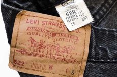 画像4: 90s USA製 Levi'sリーバイス 522 ブラック デニムパンツ 16 SHT (4)