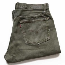 画像1: 90s USA製 Levi'sリーバイス 501 カラーデニムパンツ 後染め オリーブ w38 L30 (1)