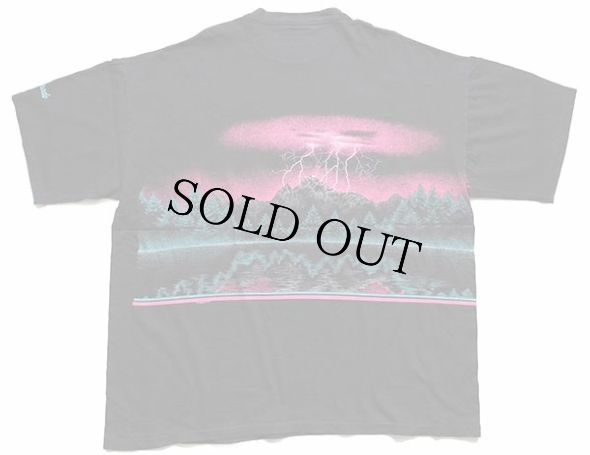 画像3: 90s USA製 Colorado サンダー 両面プリント アート コットンTシャツ 黒 XXL (3)