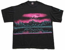 画像2: 90s USA製 Colorado サンダー 両面プリント アート コットンTシャツ 黒 XXL (2)