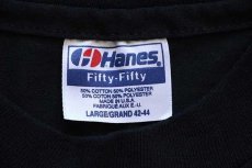画像4: デッドストック★80s USA製 Hanes FORTY HAPPENS ロゴ Tシャツ 黒 L (4)
