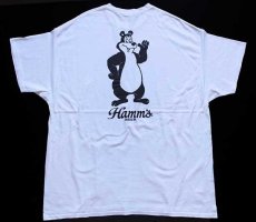 画像2: Bierstube × Hamm's BEER 両面プリント コットンTシャツ 白 2XL (2)