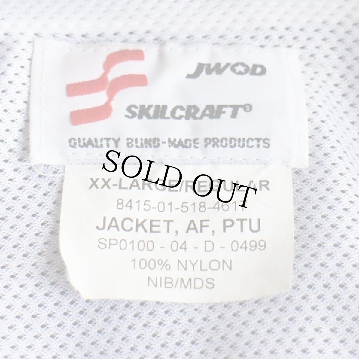 画像4: 00s 米軍 U.S.AIR FORCE PTU ナイロンジャケット 紺 XXL-R (4)