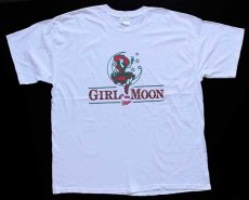 画像2: GIRL IN THE MOON Miller 両面プリント コットンTシャツ 白 XXL (2)