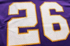 画像3: 90s メキシコ製 Championチャンピオン NFL MINNESOTA VIKINGS SMITH 26 ナンバリング ナイロン メッシュ フットボール ゲームシャツ M (3)