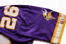 画像6: 90s メキシコ製 Championチャンピオン NFL MINNESOTA VIKINGS SMITH 26 ナンバリング ナイロン メッシュ フットボール ゲームシャツ M (6)