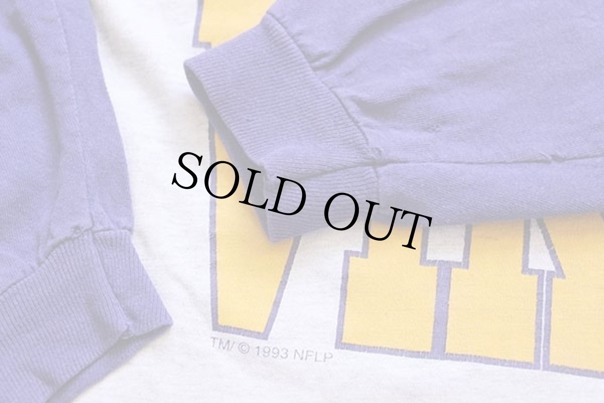 画像5: 90s The game NFL MINNESOTA VIKINGS マルチカラー 切り替え コットン カットソー パーカー L (5)