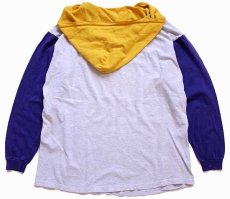 画像2: 90s The game NFL MINNESOTA VIKINGS マルチカラー 切り替え コットン カットソー パーカー L (2)