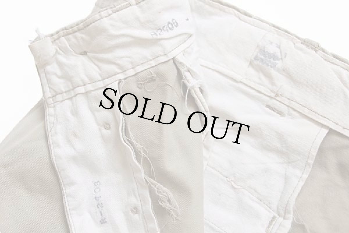 画像7: 40s 米軍 U.S.ARMY M-45 ダブルステッチ コットン チノパン カーキ w32 (7)