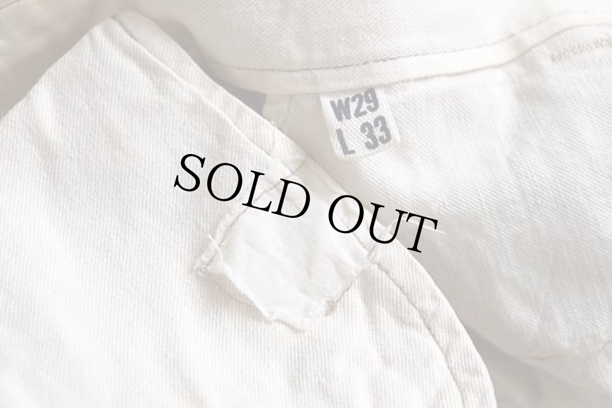 画像6: 40s 米軍 U.S.ARMY M-45 ダブルステッチ コットン チノパン カーキ w29 L33 (6)