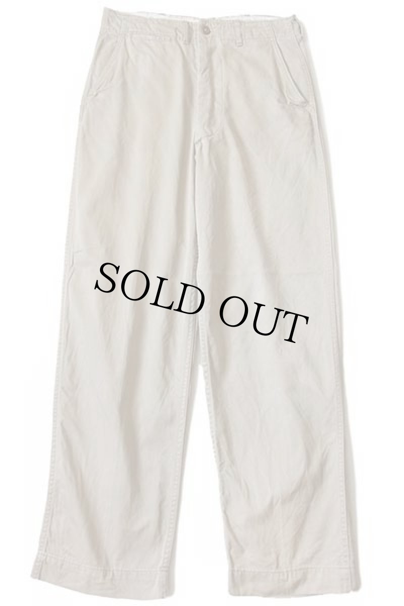 画像2: 40s 米軍 U.S.ARMY M-45 ダブルステッチ コットン チノパン カーキ w32 (2)