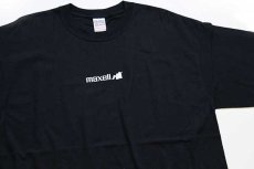 画像1: 00s maxellマクセル ワンポイント ロゴ コットンTシャツ 黒 XL (1)