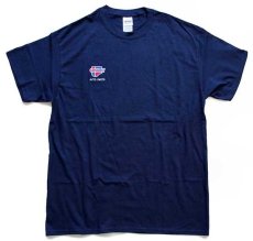 画像2: 未使用★CARQUEST AUTO PARTS ロゴ刺繍 コットンTシャツ 紺 L (2)