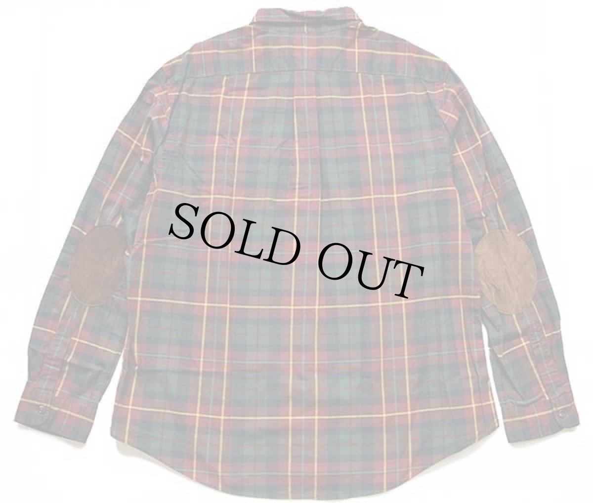 画像2: ポロ ラルフローレン タータンチェック エルボーパッチ付き オックスフォード コットンシャツ XXL (2)