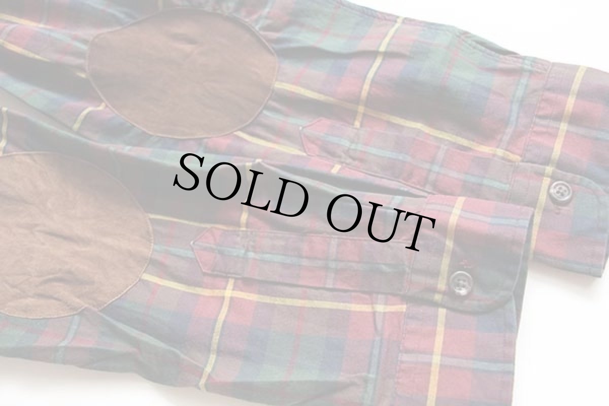 画像5: ポロ ラルフローレン タータンチェック エルボーパッチ付き オックスフォード コットンシャツ XXL (5)