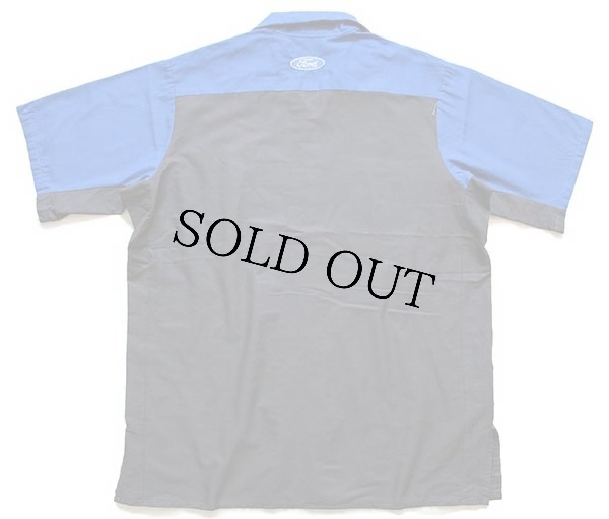 画像2: 00s RED KAPレッドキャップ Fordフォード ロゴ Dan 刺繍 ツートン 切り替え 半袖 ワークシャツ L (2)