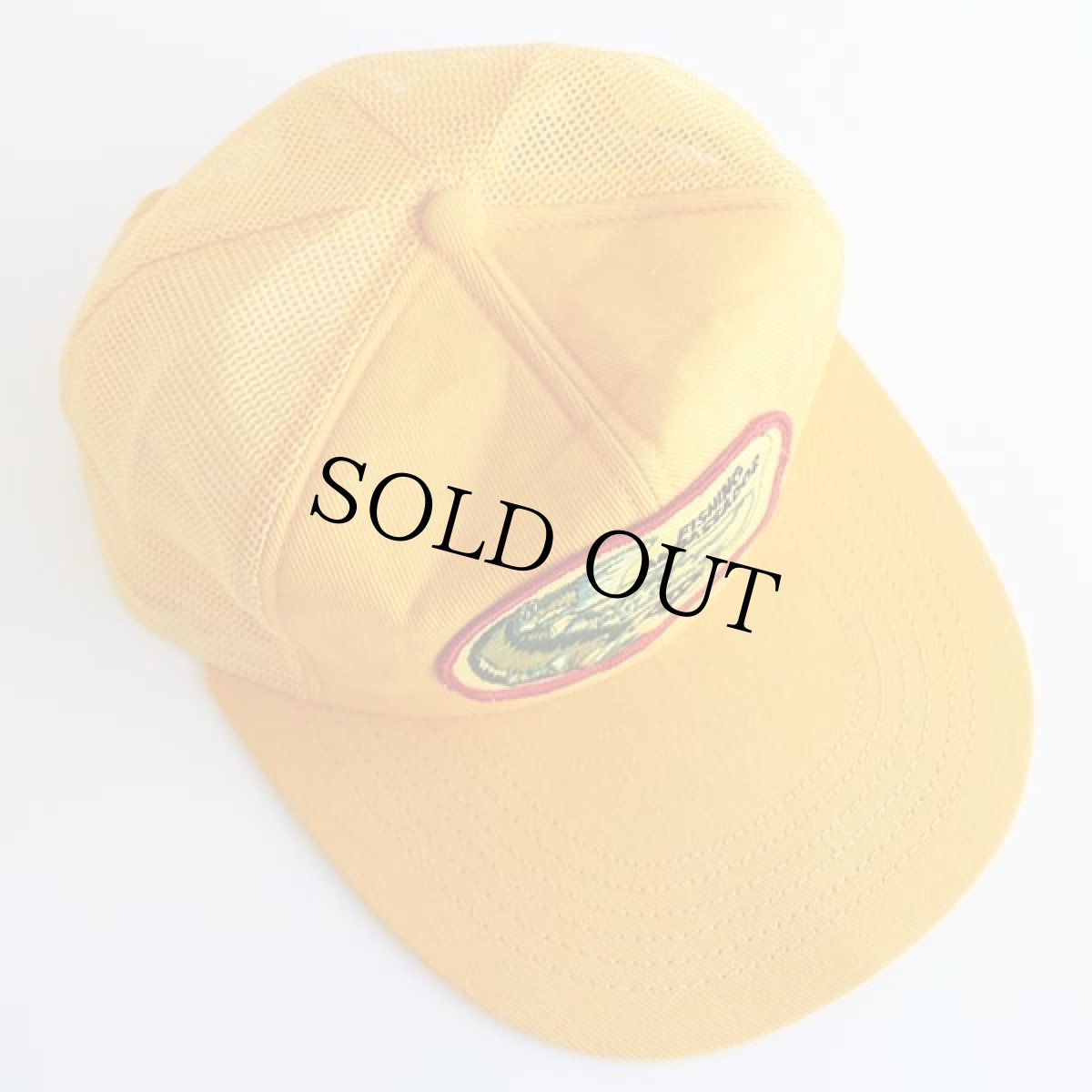 画像3: 80s USA製 Swingster Fred Arbogast パッチ付き ロングビル メッシュキャップ 黄 (3)