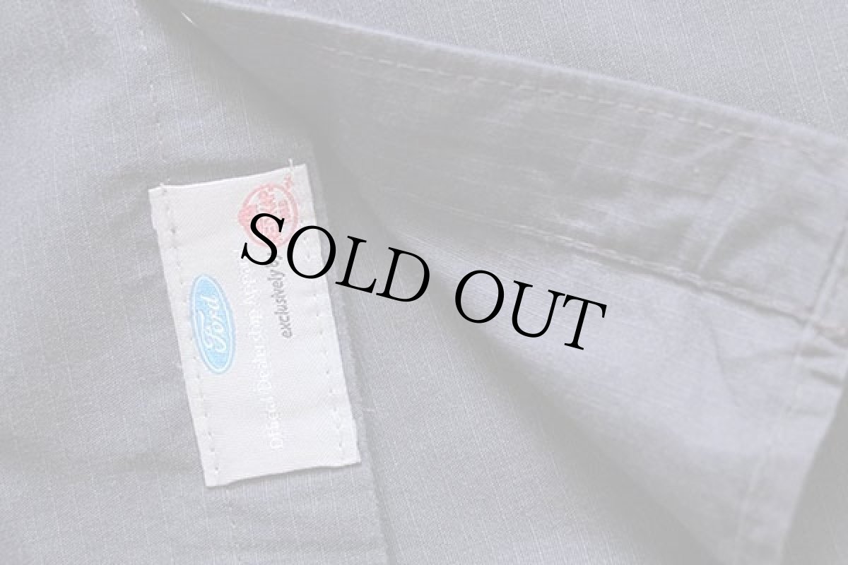 画像5: 00s RED KAPレッドキャップ Fordフォード ロゴ Dan 刺繍 ツートン 切り替え 半袖 ワークシャツ L (5)