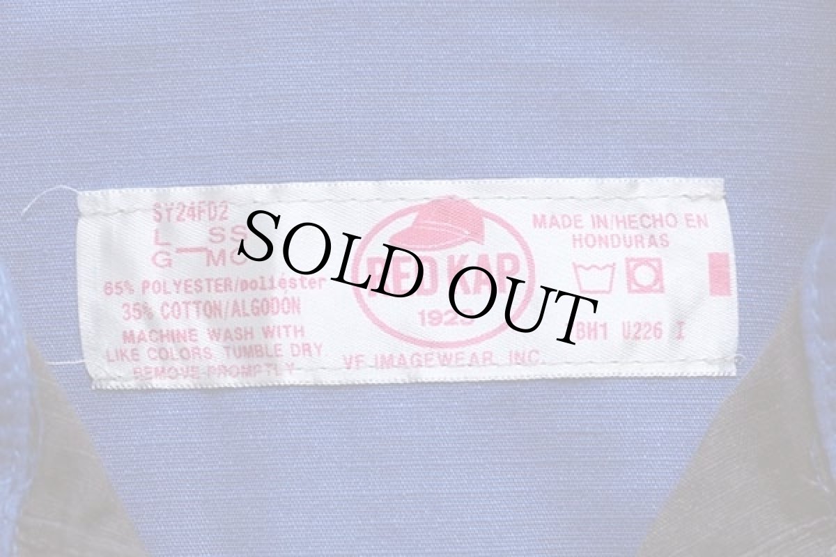 画像4: 00s RED KAPレッドキャップ Fordフォード ロゴ Dan 刺繍 ツートン 切り替え 半袖 ワークシャツ L (4)