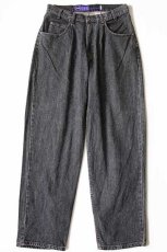 画像2: 90s Levi'sリーバイス silverTabシルバータブ BAGGY ワンタック ブラック デニムパンツ w34 L32 (2)