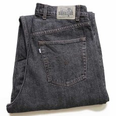 画像1: 90s Levi'sリーバイス silverTabシルバータブ BAGGY ワンタック ブラック デニムパンツ w36 L34 (1)