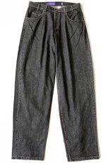 画像2: 90s Levi'sリーバイス silverTabシルバータブ BAGGY ワンタック ブラック デニムパンツ w36 L34 (2)