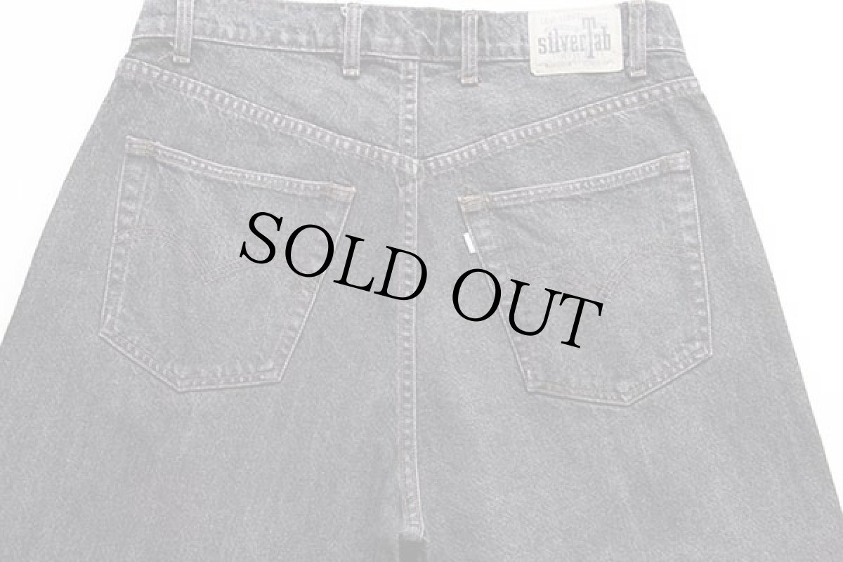 画像4: 90s Levi'sリーバイス silverTabシルバータブ BAGGY ワンタック ブラック デニムパンツ w36 L34 (4)