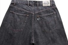 画像4: 90s Levi'sリーバイス silverTabシルバータブ BAGGY ワンタック ブラック デニムパンツ w36 L34 (4)