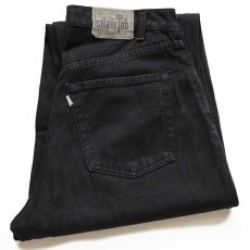 画像1: 90s USA製 Levi'sリーバイス silverTabシルバータブ LooSe ブラック デニムパンツ 後染め w32 L30 (1)