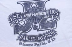画像4: 00s USA製 HARLEY-DAVIDSON ハーレー ダビッドソン J&L イーグル 両面プリント コットンTシャツ 白 2XL (4)