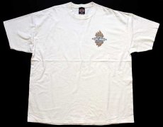 画像2: 90s USA製 HARLEY-DAVIDSON ハーレー ダビッドソン PACIFIC HAWAII 両面プリント コットンTシャツ 生成り XL (2)