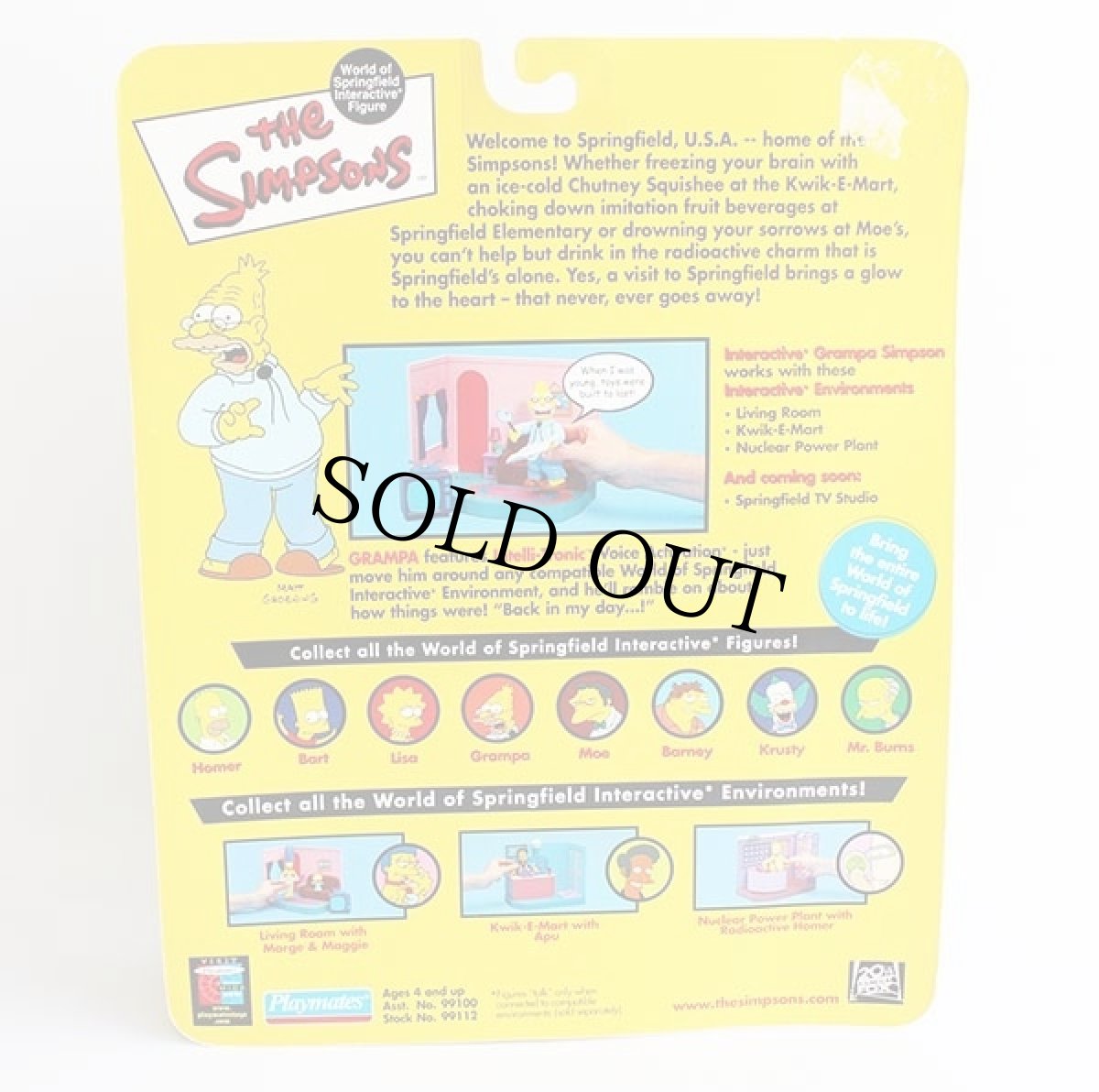 画像2: デッドストック★00s The Simpsons シンプソンズ GRAMPA SIMPSON フィギュア (2)