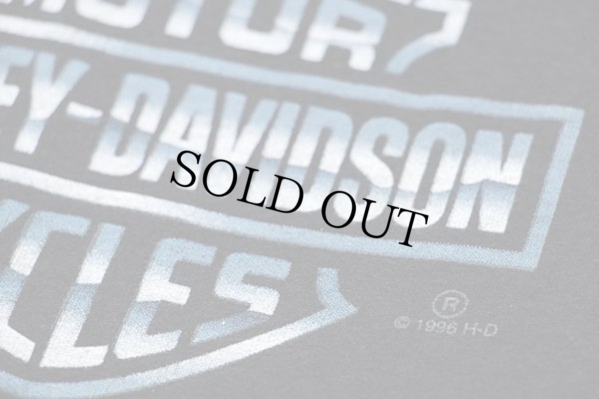 画像5: 90s USA製 HARLEY-DAVIDSON ハーレー ダビッドソン HOLLYWOOD CALIFORNIA 両面プリント コットンTシャツ 黒 L (5)