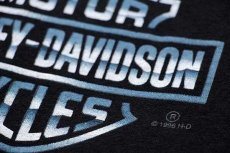 画像5: 90s USA製 HARLEY-DAVIDSON ハーレー ダビッドソン HOLLYWOOD CALIFORNIA 両面プリント コットンTシャツ 黒 L (5)