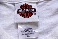 画像6: 00s USA製 Hanes HARLEY-DAVIDSON ハーレー ダビッドソン GRAND CAYMAN 海賊 両面プリント コットンTシャツ 白 XL (6)