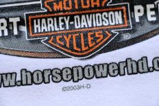 画像5: 00s USA製 HARLEY-DAVIDSON ハーレー ダビッドソン HORSEPOWER 両面プリント コットン ポケットTシャツ 白 2XL (5)