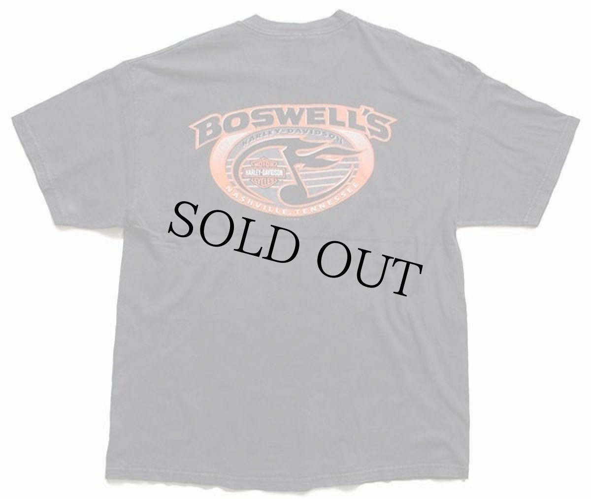 画像3: 00s USA製 Hanes HARLEY-DAVIDSON ハーレー ダビッドソン BOSWELL'S 両面プリント コットンTシャツ 黒 XL (3)