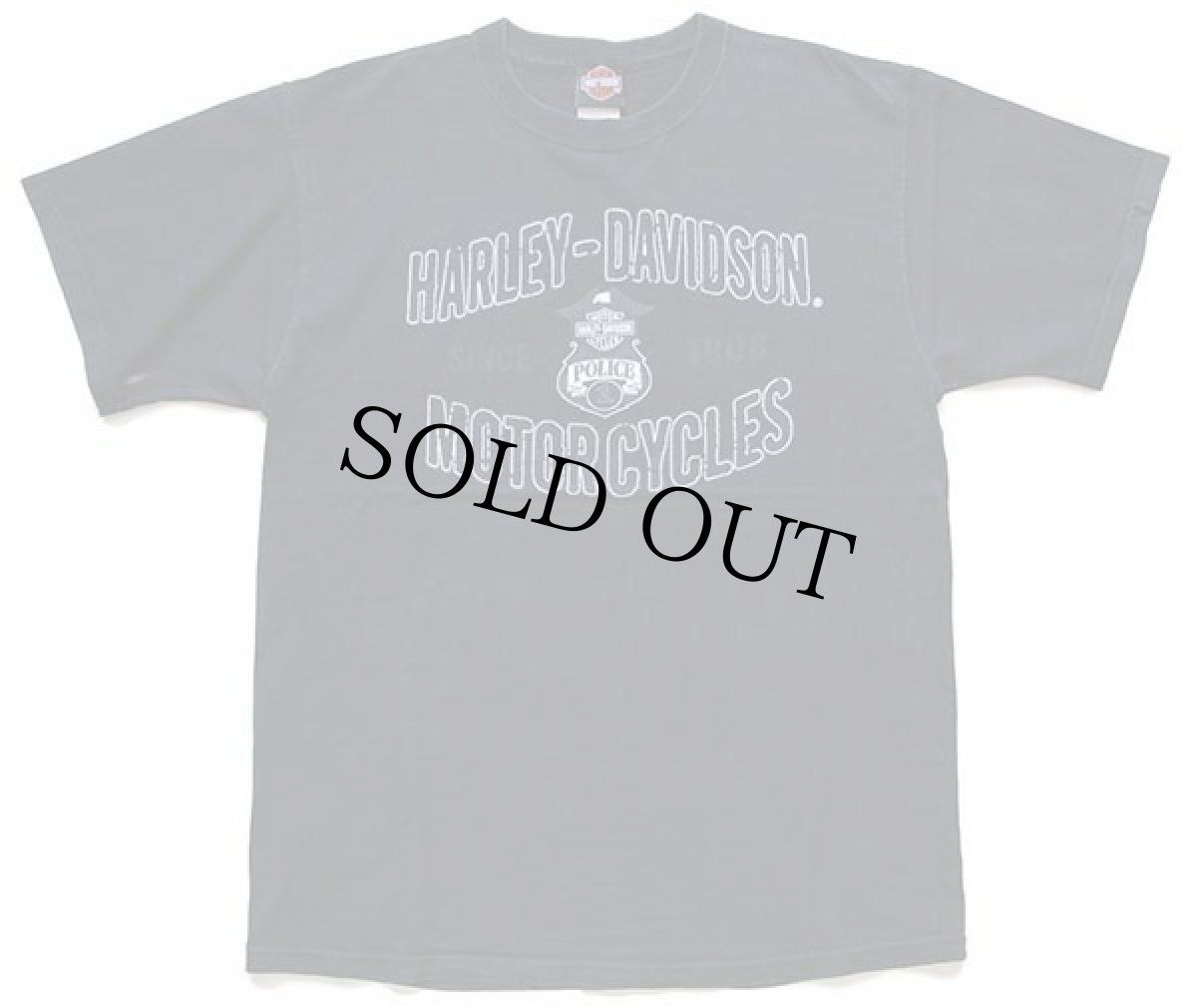 画像2: 00s USA製 HARLEY-DAVIDSON ハーレー ダビッドソン POLICE 1 両面プリント コットンTシャツ 黒 L (2)
