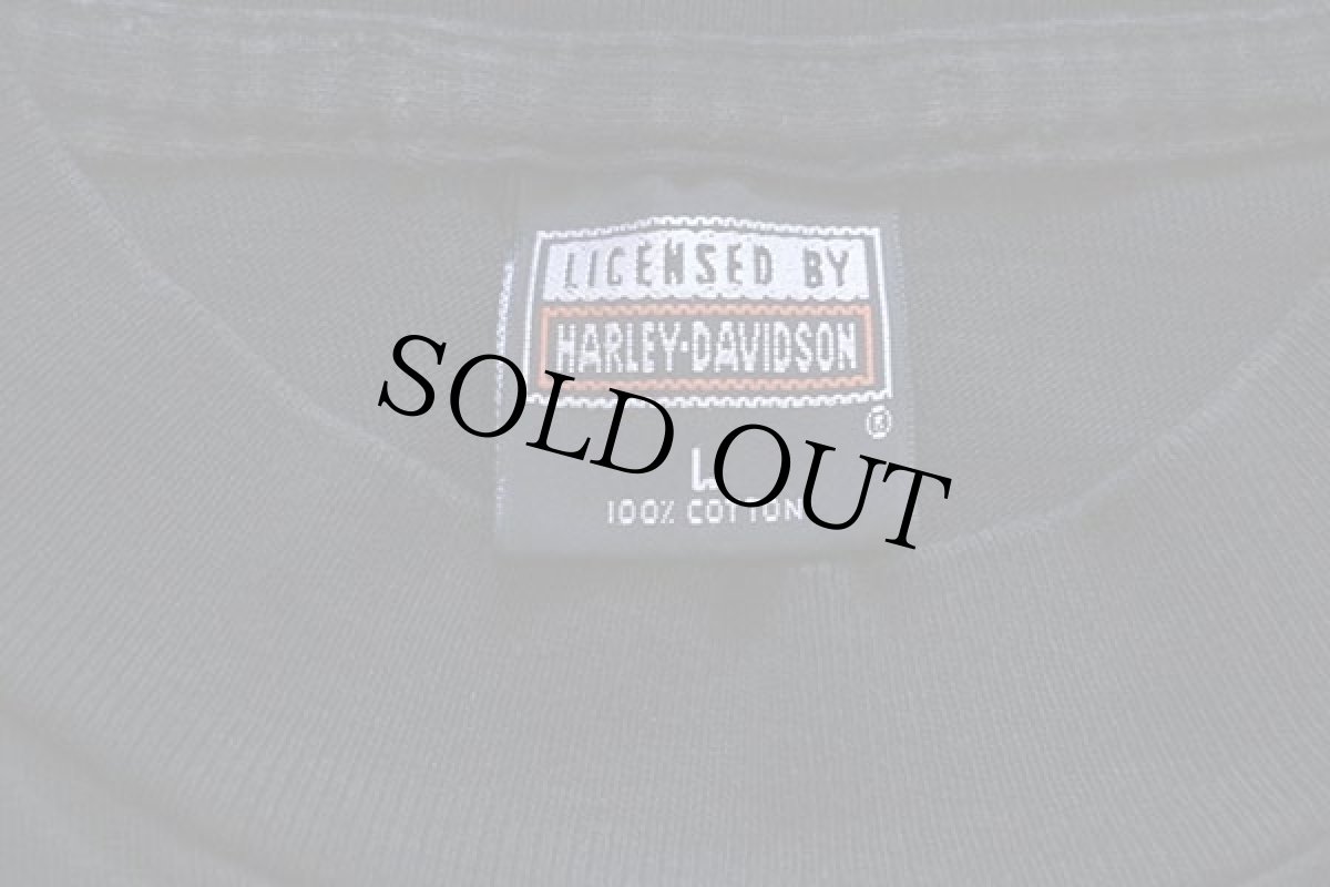 画像4: 00s USA製 HARLEY-DAVIDSON ハーレー ダビッドソン COUNTRY 両面プリント コットンTシャツ 黒 L (4)