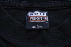 画像4: 00s USA製 HARLEY-DAVIDSON ハーレー ダビッドソン COUNTRY 両面プリント コットンTシャツ 黒 L (4)