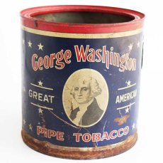 画像1: ビンテージ George Washington PIPE TOBACCO タバコ缶★ジャンク (1)