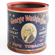 画像1: ビンテージ George Washington PIPE TOBACCO タバコ缶★ジャンク (1)