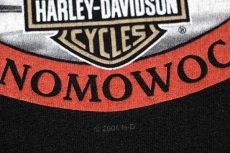 画像5: 00s USA製 Hanes HARLEY-DAVIDSON ハーレー ダビッドソン WISCONSIN エンジン 両面プリント コットンTシャツ 黒 XL (5)