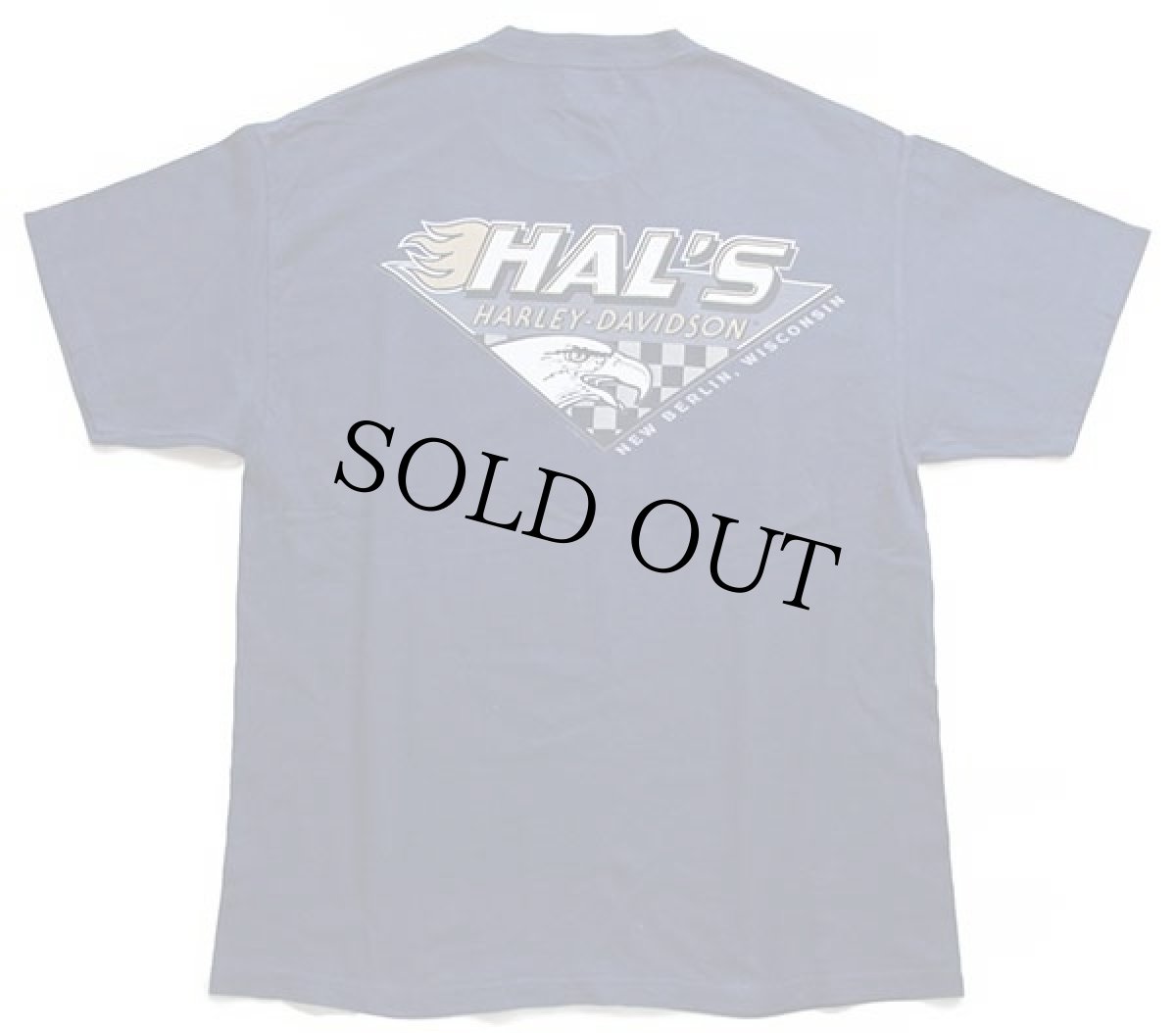 画像3: 00s USA製 Hanes HARLEY-DAVIDSON ハーレー ダビッドソン 100Years HAL'S 両面プリント コットンTシャツ 紺 L (3)